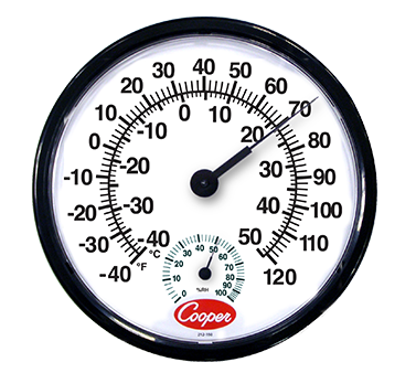 12" WINDOW/WALL THERMOMETER -40/120 F/C
