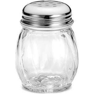 6oz GLASS CHEESE SHAKER S/S TOP
